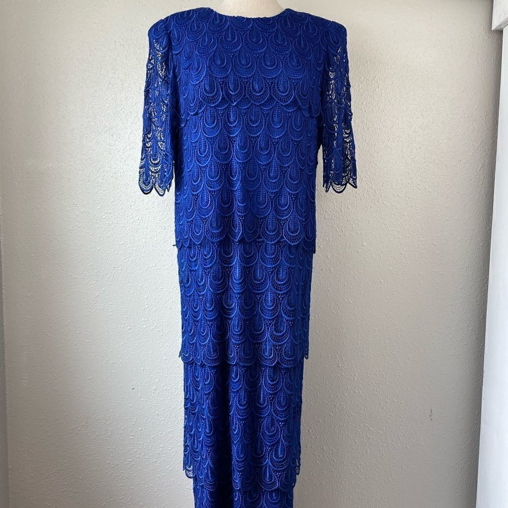 Vintage 80’s Jo-Hanna York Joan Davis Maxi Dress Size 12 EUC - Picture 2 of 10